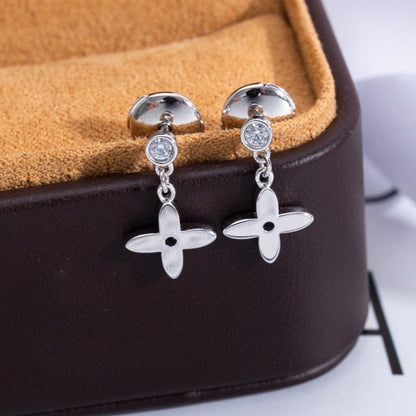[Liorra]VIDYLLE SILVER DIAMOND MINI DROP EARRINGS
