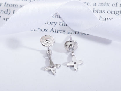 [Liorra]VIDYLLE SILVER DIAMOND MINI DROP EARRINGS