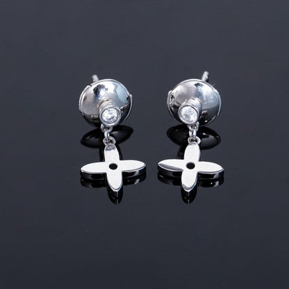 [Liorra]VIDYLLE SILVER DIAMOND MINI DROP EARRINGS