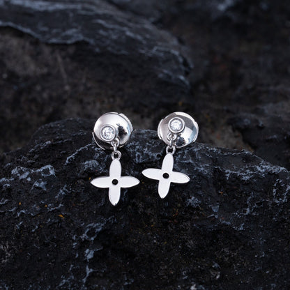 [Liorra]VIDYLLE SILVER DIAMOND MINI DROP EARRINGS