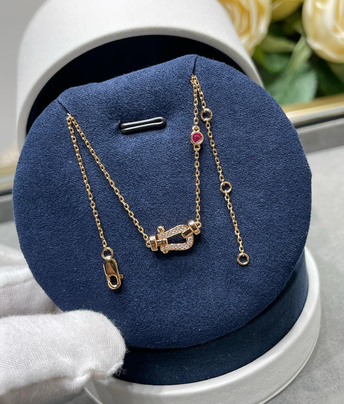 [Liorra]FORCE 10 DIAMOND PINK GOLD NECKLACE