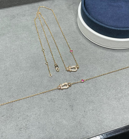 [Liorra]FORCE 10 DIAMOND PINK GOLD NECKLACE