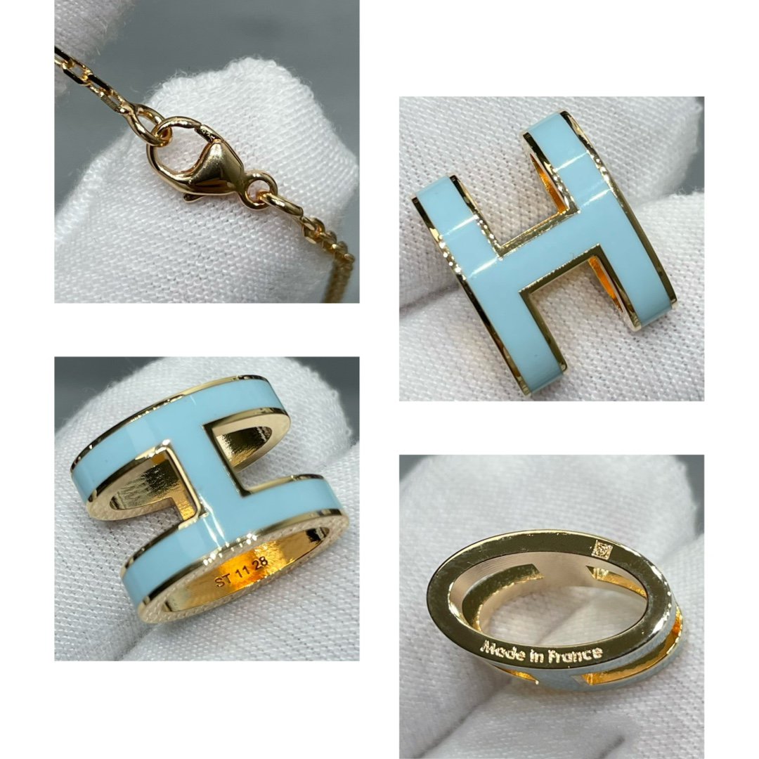 [Liorra]POP H SKY BLUE NECKLACE