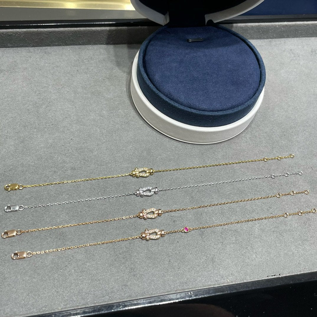 [Liorra]FORCE 10 DIAMOND CHAIN LINK PINK GOLD BRACELET