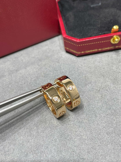 [Liorra]LOVE 5.5MM 1 DIAMOND EARRINGS