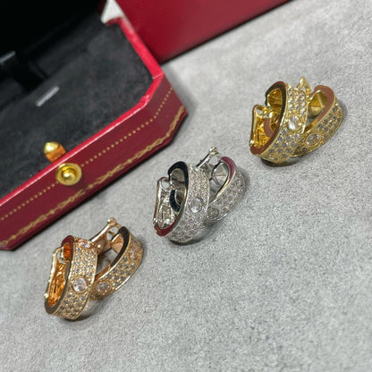 [Liorra]LOVE 5.5MM DIAMOND PAVED EARRINGS