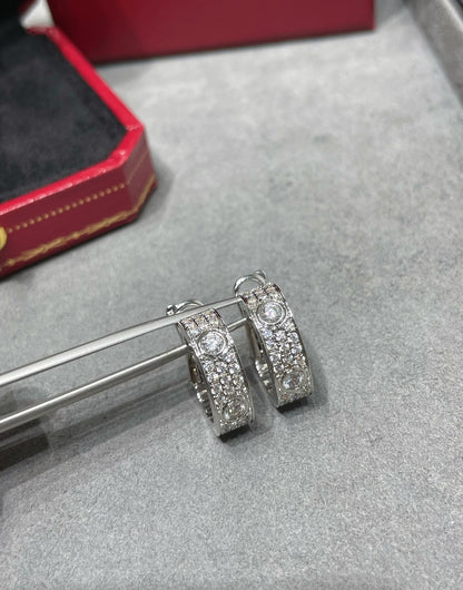 [Liorra]LOVE 5.5MM DIAMOND PAVED EARRINGS