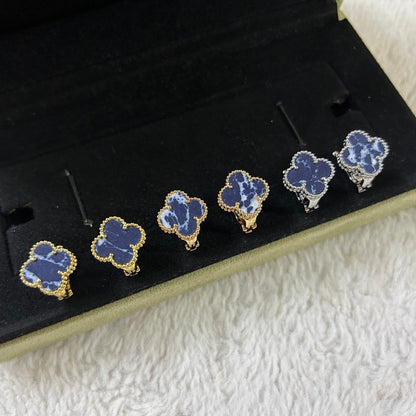 [Liorra]CLOVER PIETERSITE MEDIUM STUD EARRINGS