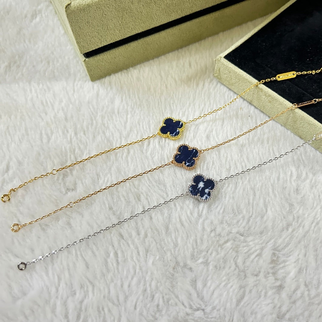 [Liorra]CLOVER 1 MOTIF PIETERSITE BRACELET