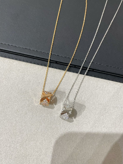 [Liorra]LIENS EVIDENCE DIAMOND PAVED NECKLACE