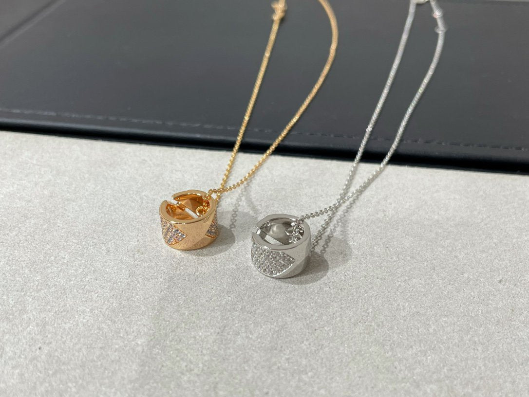 [Liorra]LIENS EVIDENCE DIAMOND PAVED NECKLACE