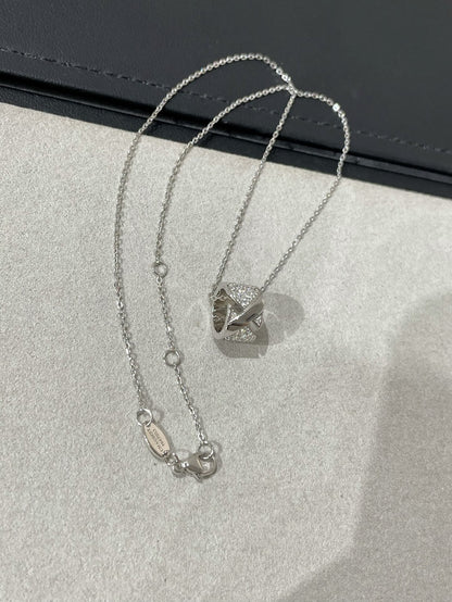 [Liorra]LIENS EVIDENCE DIAMOND PAVED NECKLACE