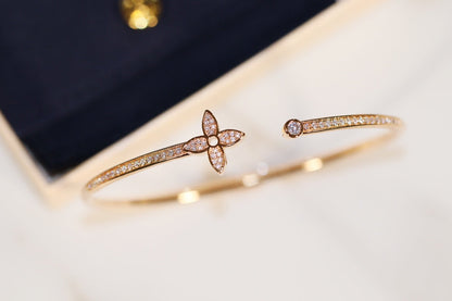 [Liorra]IDYLLE GOLD OPEN BRACELET DIAMOND PAVED
