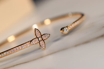 [Liorra]IDYLLE GOLD OPEN BRACELET DIAMOND PAVED
