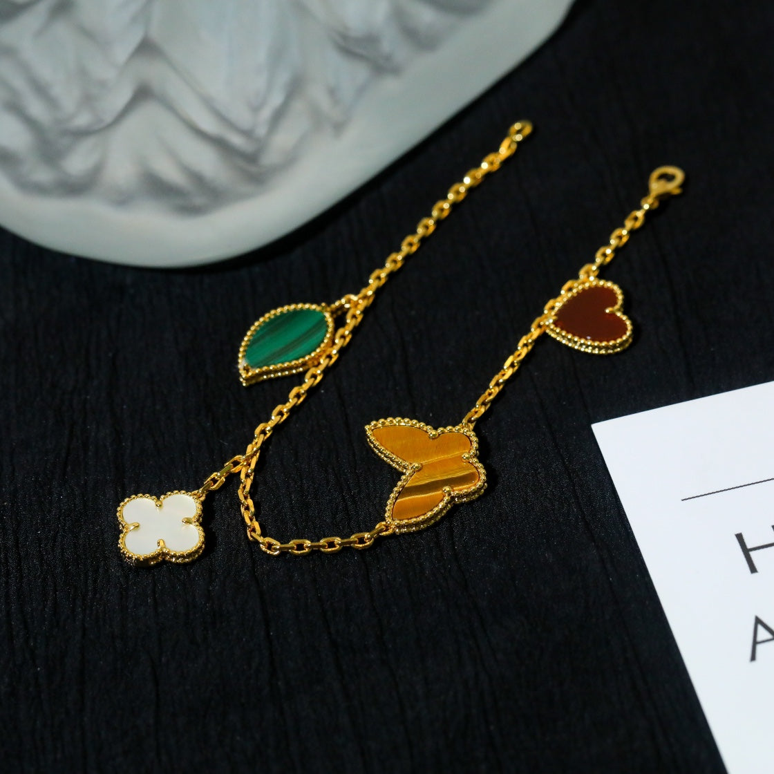 [Liorra]LUCKY SPRING 5 MOTIF GOLD BRACELET