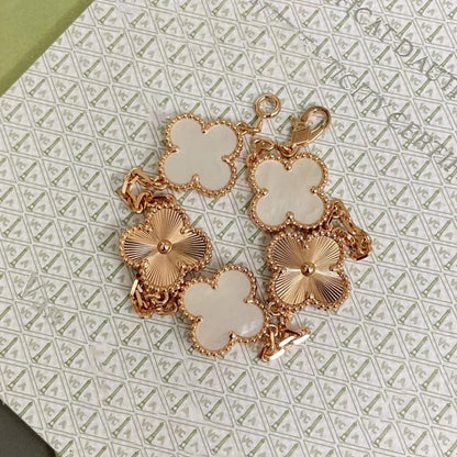 [Liorra]CLOVER WHITE PEARL MOP 5 MOTIF BRACELET COLLECTION