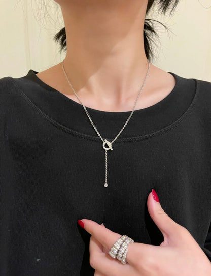 [Liorra]FINESSE SILVER DIAMOND NECKLACE