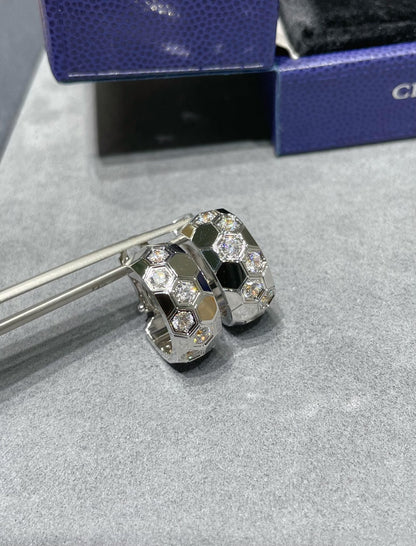 [Liorra]BEE LOVE DIAMOND HOOP EARRINGS
