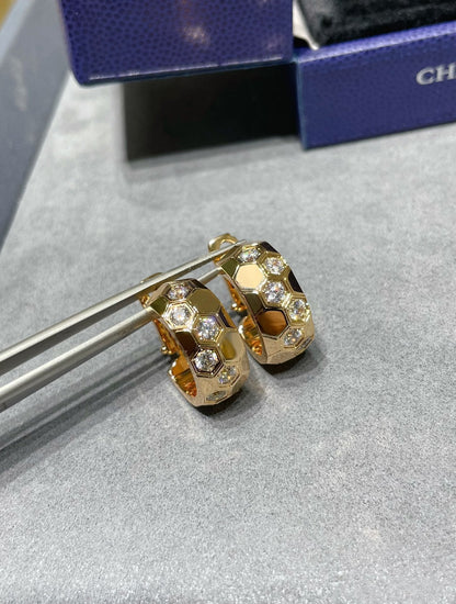 [Liorra]BEE LOVE DIAMOND HOOP EARRINGS