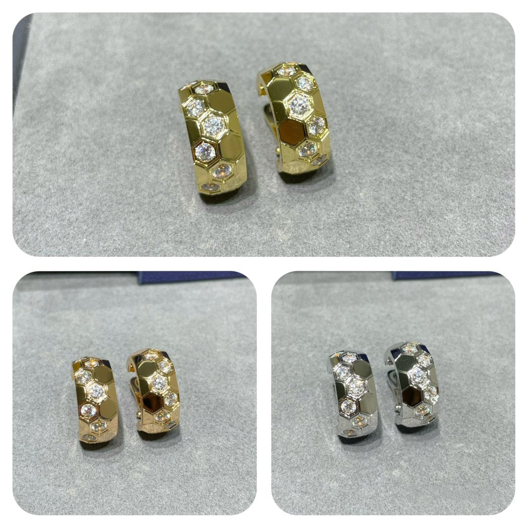 [Liorra]BEE LOVE DIAMOND HOOP EARRINGS