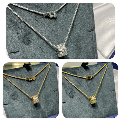 [Liorra]BEE LOVE DIAMOND PAVED 3 ROW NECKLACE