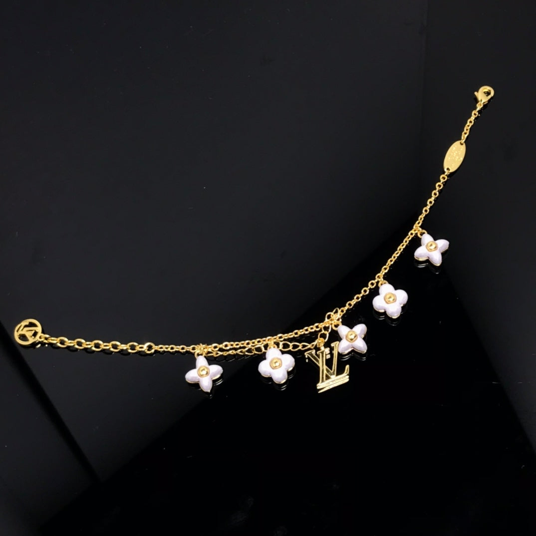 [Liorra]LOGO 6 MOTIF STAR AND SUN GOLD BRACELET