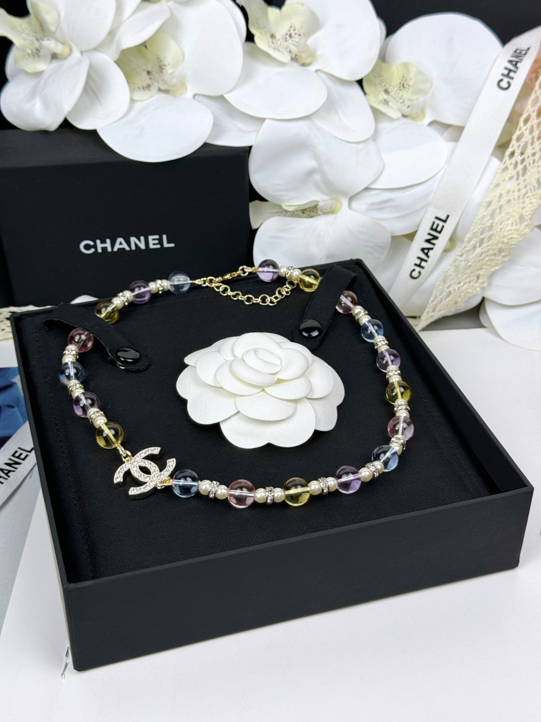 [Liorra]26C New Spring Collection Colorful Transparent Resin Necklace