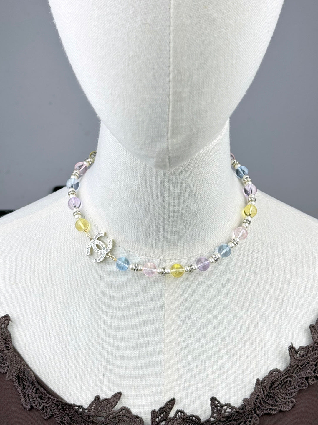 [Liorra]26C New Spring Collection Colorful Transparent Resin Necklace