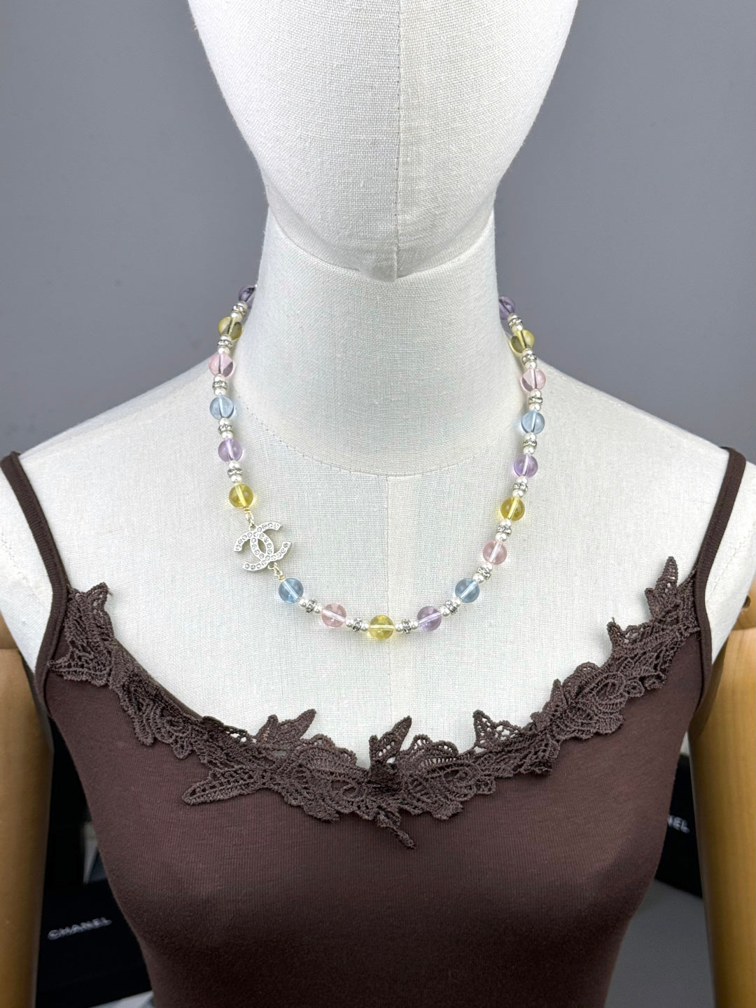[Liorra]26C New Spring Collection Colorful Transparent Resin Necklace