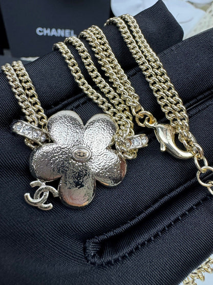 [Liorra]New Blue Floral Double-Layer Necklace