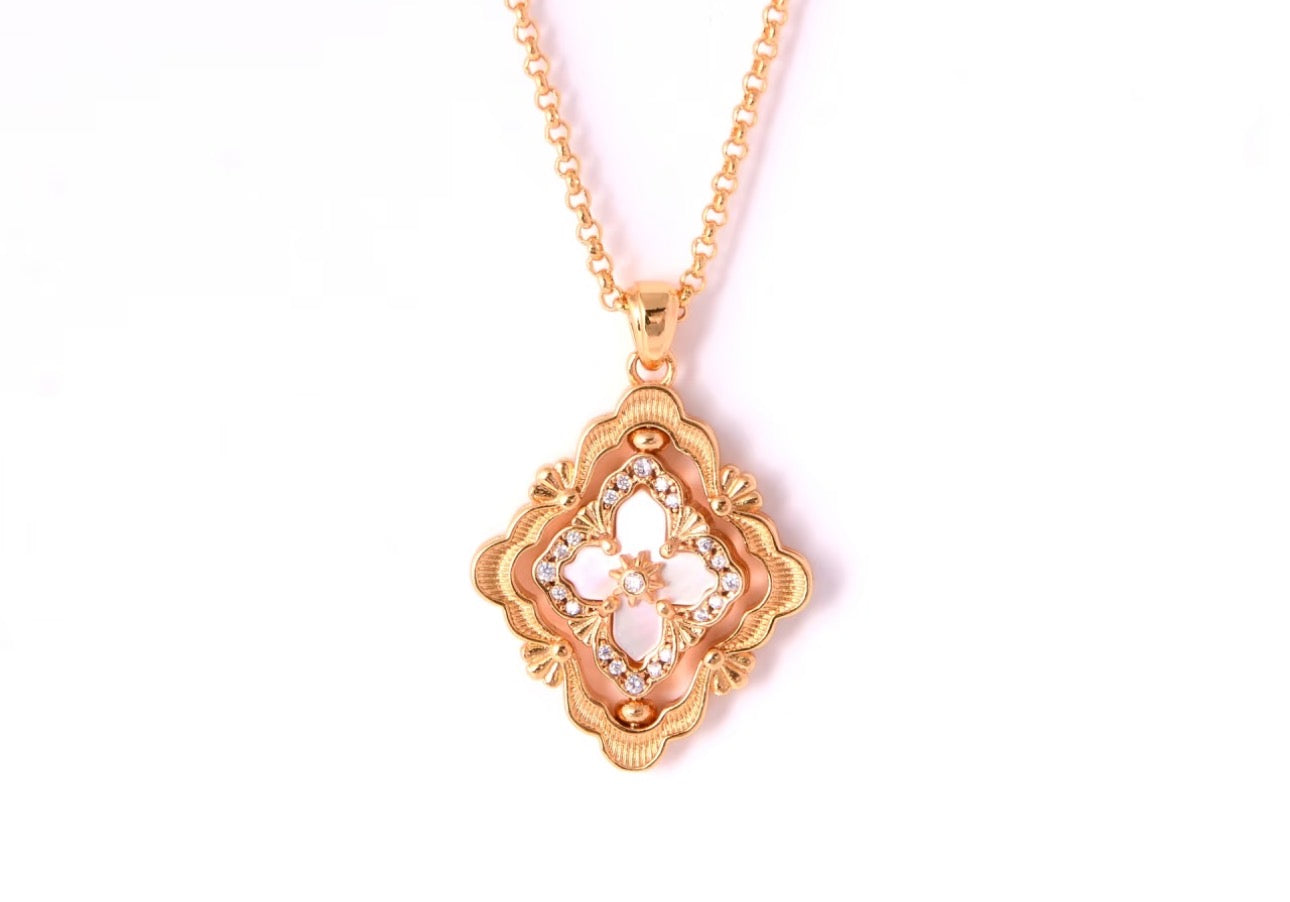 [Liorra] B.C.L ENAMEL ROTATING SINGLE-DIAMOND NECKLACE£¨Various colors£©