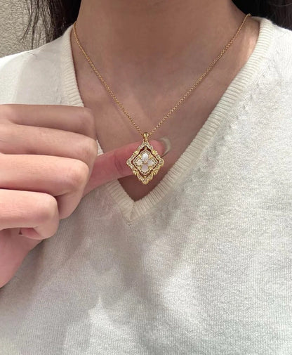 [Liorra] B.C.L ENAMEL ROTATING SINGLE-DIAMOND NECKLACE£¨Various colors£©