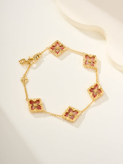 [Liorra]B.C.L ENAMELED Five-Flower Bracelet£¨Various Colors)