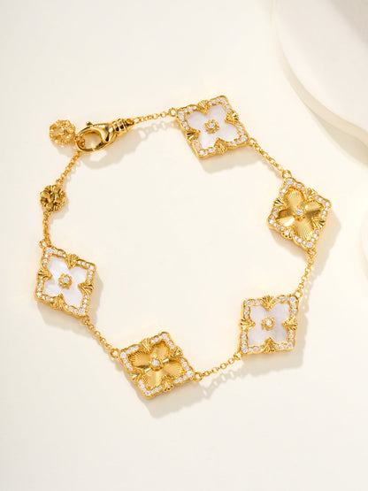 [Liorra]B.C.L ENAMELED Five-Flower Bracelet£¨Various Colors) BIG SIZE