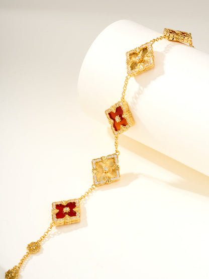 [Liorra]B.C.L ENAMELED Five-Flower Bracelet£¨Various Colors) BIG SIZE