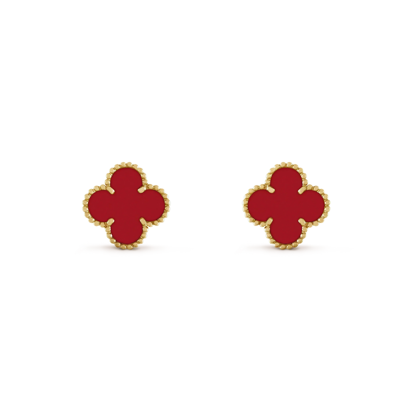 [Liorra]CLOVER MINI 9.5MM CARNELIAN EARRINGS