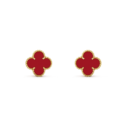 [Liorra]CLOVER MINI 9.5MM CARNELIAN EARRINGS