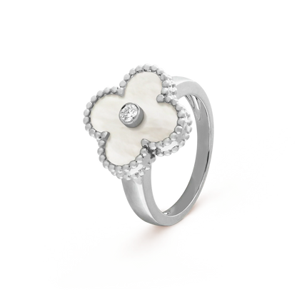 [Liorra]CLOVER SILVER MOP DIAMOND RING