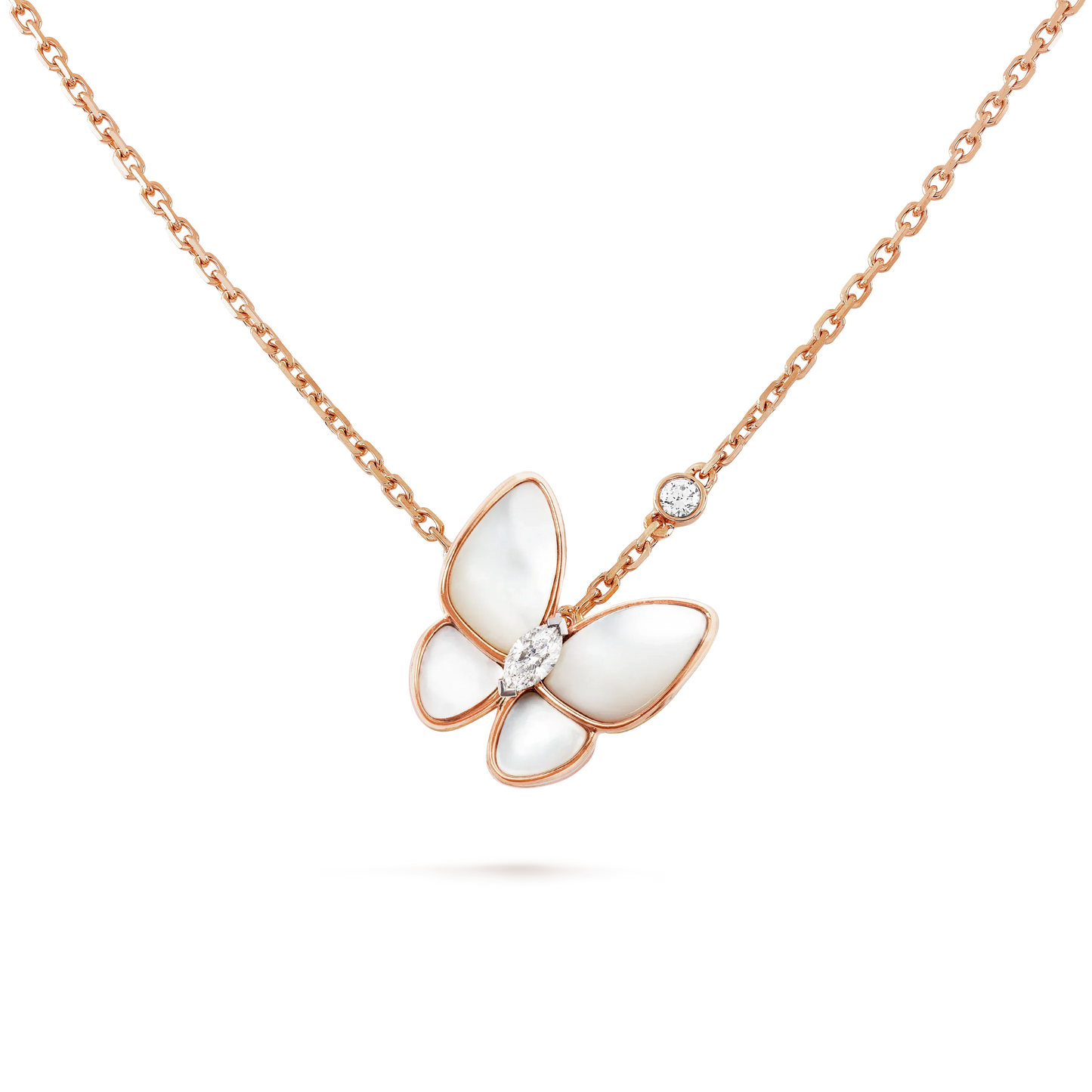 [Liorra]BUTTERFLY MOP DIAMOND NECKLACE
