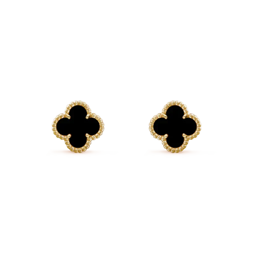 [Liorra]CLOVER MINI 9.5MM BLACK MOP EARRINGS