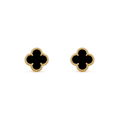 [Liorra]CLOVER MINI 9.5MM BLACK MOP EARRINGS