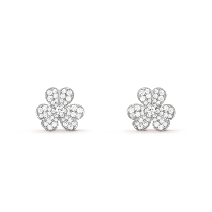[Liorra]CLOVER COMOS DIAMOND EARRINGS SILVER