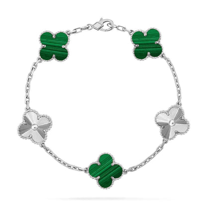 [Liorra] CLOVER 5 MOTIF MALACHITE BRACELET COLLECTION
