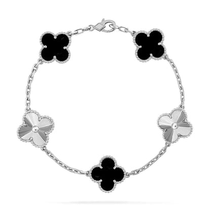 [Liorra] CLOVER 5 MOTIF ONYXS BRACELET COLLECTION