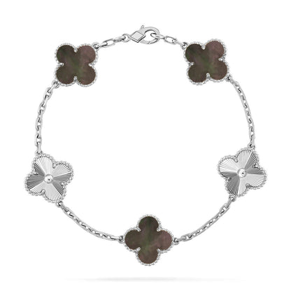 [Liorra] CLOVER 5 MOTIF GRAY MOP BRACELET COLLECTION