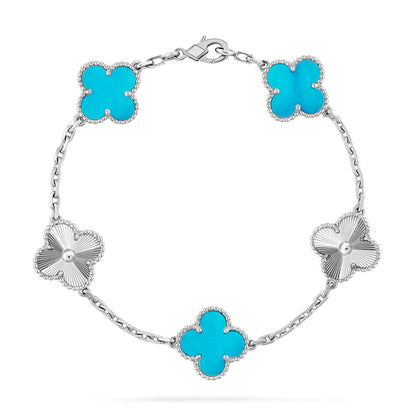 [Liorra] CLOVER 5 MOTIF TURQUOISE BRACELET COLLECTION