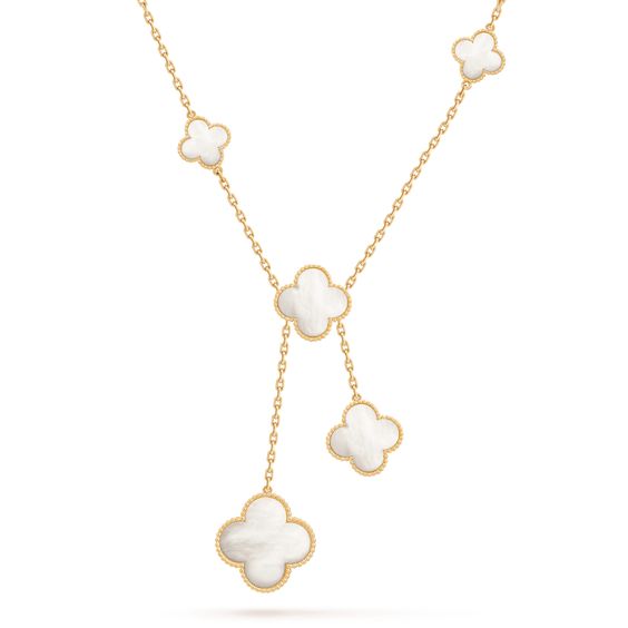 [Liorra]CLOVER MOTHER OF PEARL NECKLACE 6 MOTIF