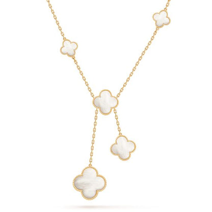 [Liorra]CLOVER MOTHER OF PEARL NECKLACE 6 MOTIF