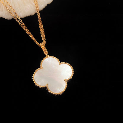 [Liorra]CLOVER 25MM MOP LARGE PENDANT NECKLACE