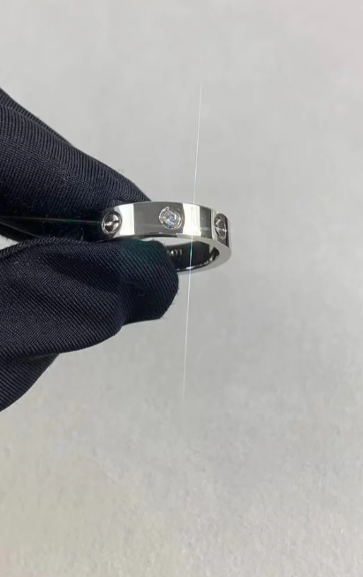 [Liorra]LOVE RING 4MM 1 DIAMOND SILVER